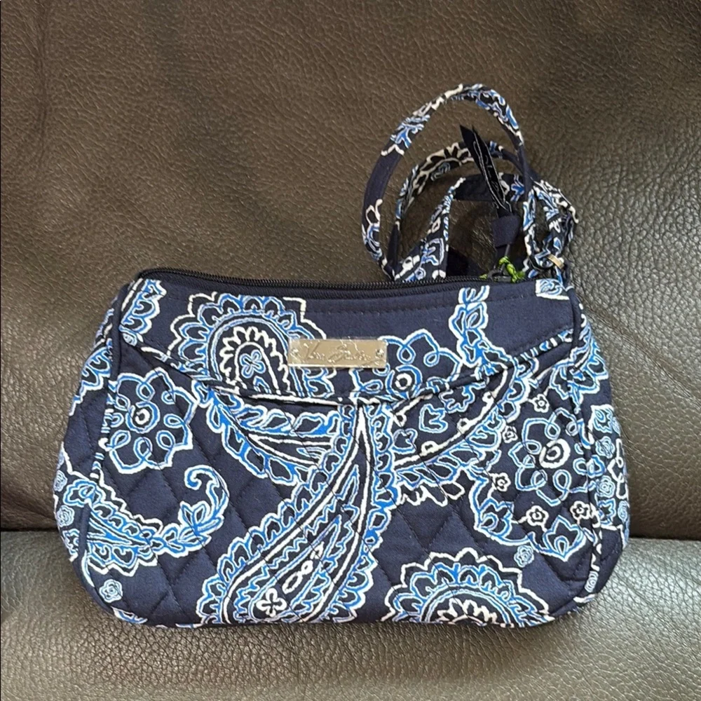 Vera Bradley little crossbody in blue bandana print